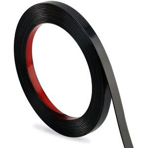 Peel and Stick Wall Molding Trim, Flexible PVC Strip for Mirror, Cabinet (Black)